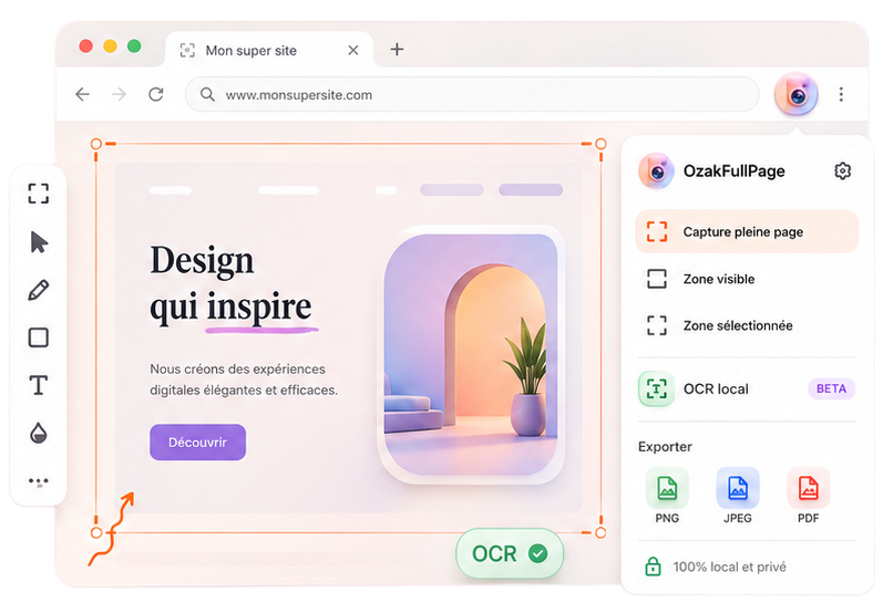 Aperçu de l'extension OzakFullPage